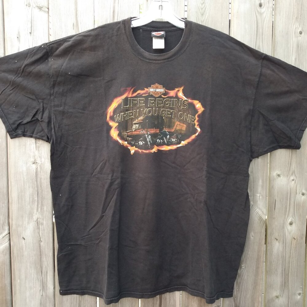Harley Davidson Shirt Rimouski Quebec Big Rig Truck Motorcycle 2007 HD Size 3X